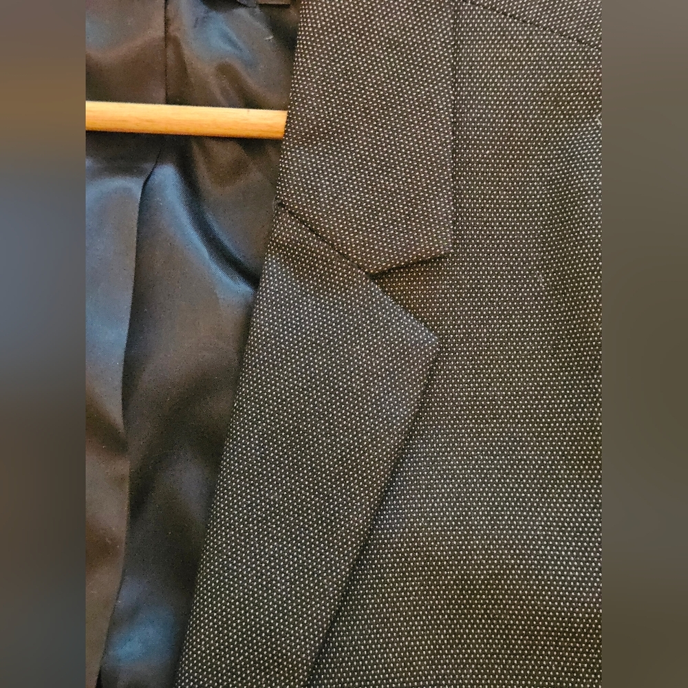 ASOS DESIGN One Button Sport suit jacket black Textured Wool Blend Blazer Sz.38
